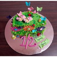 Fairy theme 1/2 birthday cake