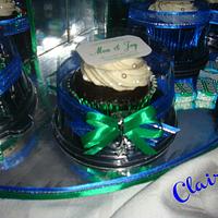 Wedding themed cupcake tower
