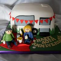 Happy Caravanning 40th Anniversary Cake