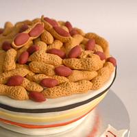 Bowl of Peanuts Cake