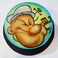Popeye Airbrush Cake
