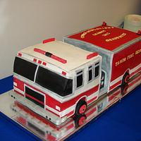 Fire Truck Cake 