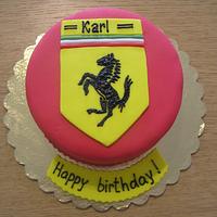 Ferrari logo cake