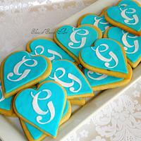 Monogram Wedding Cookies