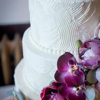 Scalloped Buttercream Wedding Cake