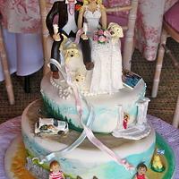 Timeline wedding cake