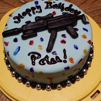 Paintball Gun Birthday Cake