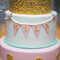 Mila's pink and gold 1st birthday 