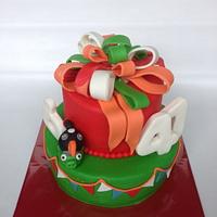 Mother and son cake with Angry Birds