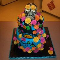 Dia de los Muertos Birthday Cake