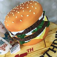 Mcdonald's burger and chocolate milkshake Cake!