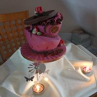 LV Topsy Turvy Hatbox Cake
