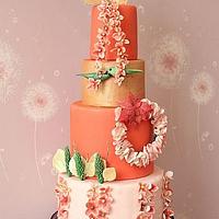 holiday wedding cake