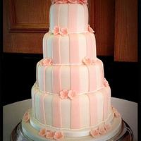 Stripe Wedding Cake
