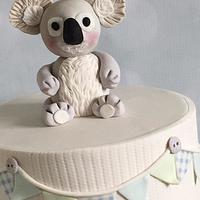 Koala Bear Christening Cake