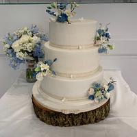 Flower posy’s wedding cake