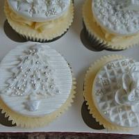 White Christmas Cupcakes