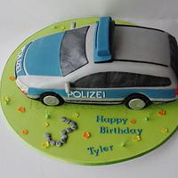 German Police Car 3 D Cake