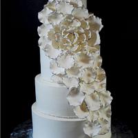 Petal Explosion Wedding Cake