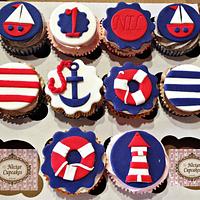 Nautical cupcakes toppers