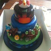 Angry Bird Birthday Cake