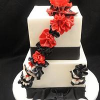 Black and Red Ruffles
