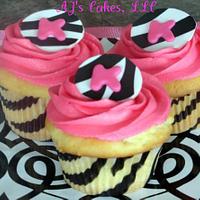 Pink Zebra Cupcakes