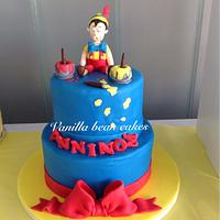 Pinocchio cake for christening