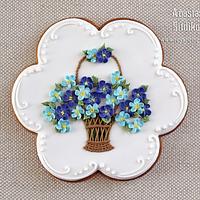 Basket of forget-me-nots Basket of forget-me-nots