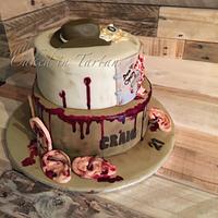 21st birthday Walking Dead cake