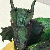 Green Dragon birthday cake 