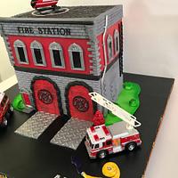 Fire station cake