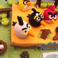 Angry Birds Cake and Cupcakes