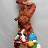 3D cake. Boxer dog 3D cake. Boxer dog