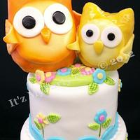 Happi Tree Owl Shower Cake