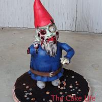 Zombie garden gnome cake