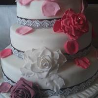 Rose petal Wedding Cake
