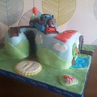Thomas the Tank themed 2 cake 