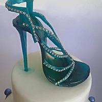 Isomalt shoes cake 