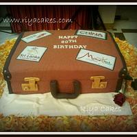 Travel suitcase cake