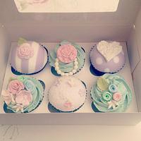Lilac & Mint Cupcakes