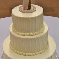 Buttercream simplistic wedding cake