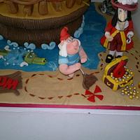 "Jake and the Neverland pirates" cake for one of my son's friends.
