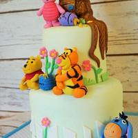 Winnie the Pooh Baby Shower Cake