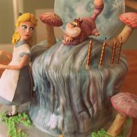 Alice in Wonderland Birthday cake