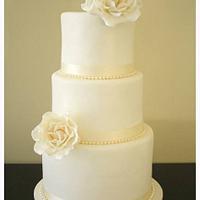 Classic white wedding cake 