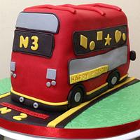 3rd Birthday Red Bus Cake