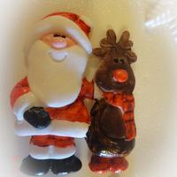 Santa & Rudolf cake
