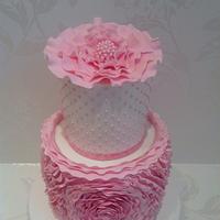 Pink ruffle cake Pink ruffle cake