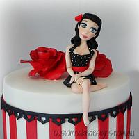 Rockabilly Pinup Girl Cake